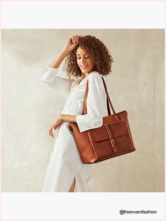 8 Best Work Totes Of 2026, According To Lifestyle Editors Large Genuine Leather Tote Bag with Laptop Compartment Work Purse